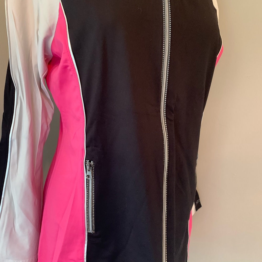 Three Pack Long Stretch Zip Collared Zip Pockets … - image 5